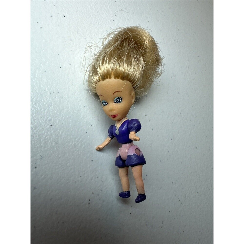 Vintage 1989 Miniature Doll Kid Getts 2”in Blonde Blue Eyes F8